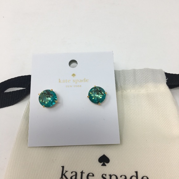 Kate Spade 14K Gumdrop Stud Earrings, Turquoise - Picture 2 of 4